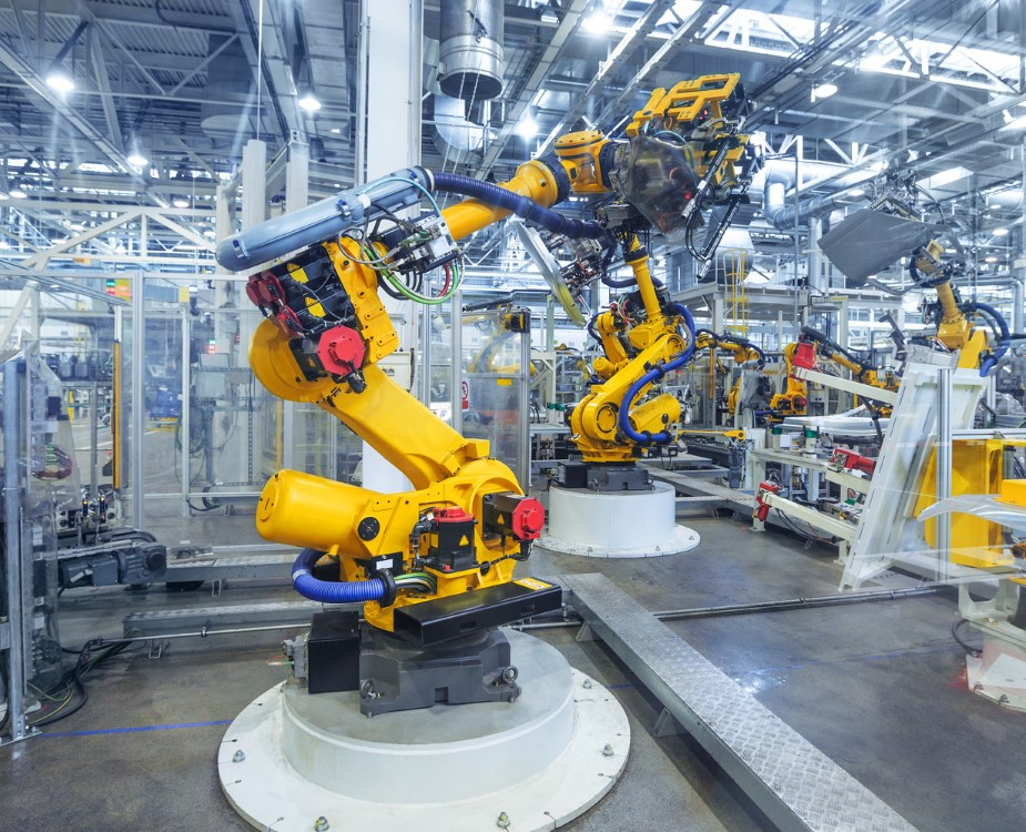 robots in a car plant