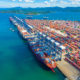 Containerschiffsverkehr, Shenzhen City, Guangdong Province, China