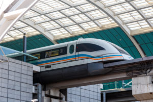 Shanghai Transrapid Maglev magnetic levitation train station in China