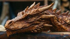 Holzdrache - er übergibt an die Schlange